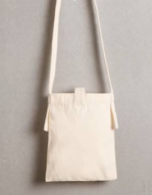 厚帆直式斜背加釦小包-米白 厚帆直式斜背加釦小包-米白