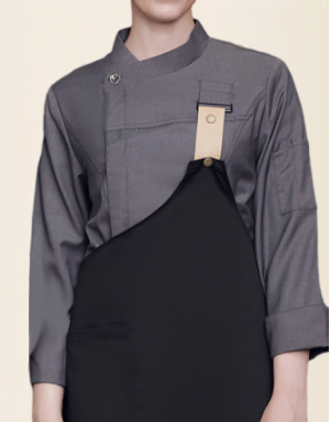 長袖圍裙套裝組廚師服 (黑/白/卡其) 長袖圍裙套裝組廚師服 (黑/白/卡其)