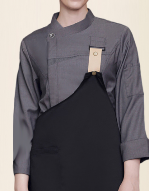 長袖圍裙套裝組廚師服 (黑/白/卡其) 長袖圍裙套裝組廚師服 (黑/白/卡其)