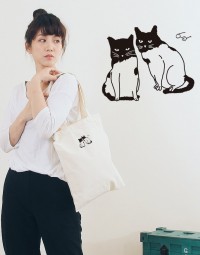 |插畫款|5N棉布單層直式袋-貓咪|10入起訂|