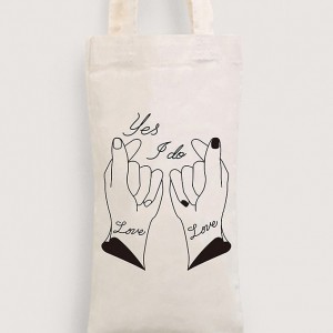 |插畫款|6安棉布水壺袋-yes I do|10件起訂|
