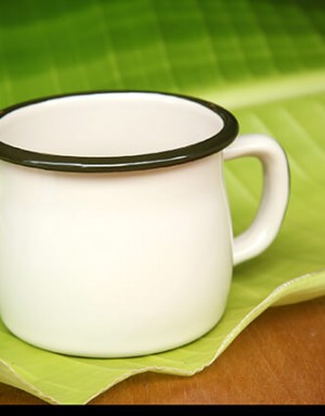 大肚琺瑯杯-白色