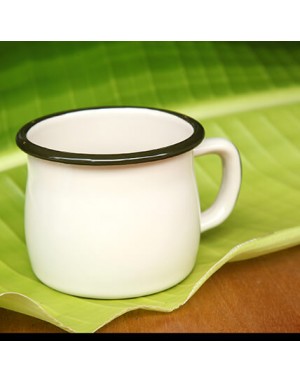 大肚琺瑯杯-白色