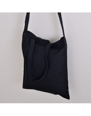 黑色帆布單層兩用直式袋 黑色帆布單層兩用直式袋