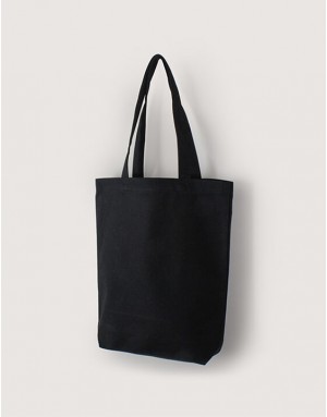 黑色中帆布單層有底直式袋 黑色中帆布單層有底直式袋