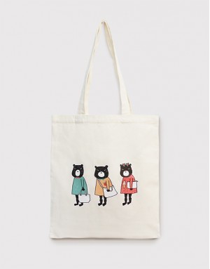 |缺貨|中帆直式單肩包加大-熊三隻|印圖款| |缺貨|中帆直式單肩包加大-熊三隻|印圖款|