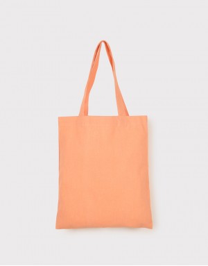 |缺貨|中帆布直式肩背包-橘紅