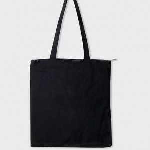 |缺貨|黑色中帆布雙層直式肩背包|拉鍊款|