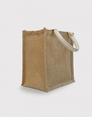 直式粗麻手提袋-織帶包心款-2種尺寸 直式粗麻手提袋-織帶包心款-2種尺寸