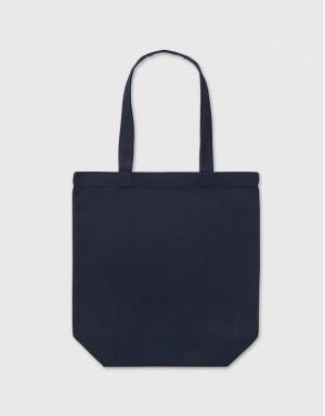 基本款帆布托特包-深藍色M