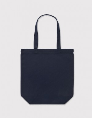 基本款帆布托特包-深藍色M