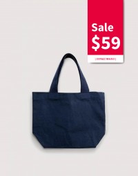 |年度精選|純棉藏青色織帶小托特-100起訂(含印刷)