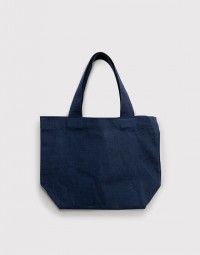 \限量特價/ 純棉藏青色織帶小托特