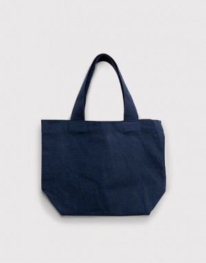 \限量特價/ 純棉藏青色織帶小托特 \限量特價/ 純棉藏青色織帶小托特