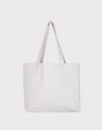 中帆布單層橫式側背包