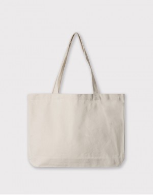 厚帆布單層有底無側橫式袋|大尺寸|