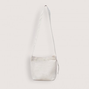 帆布長背帶內袋小托特-米白