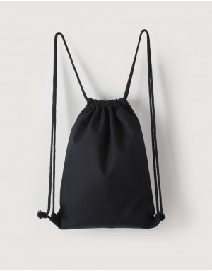 黑色中帆布束口後背包|大量100個起訂| 黑色中帆布束口後背包|大量100個起訂|