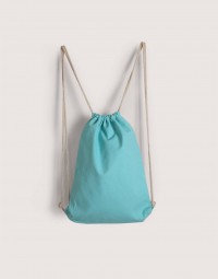 |預購| 八色帆布束口後背包-淺藍綠色