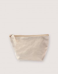 帆布有底化妝包-米色