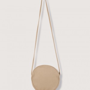 圓形厚帆斜背小包-3色|包骨|