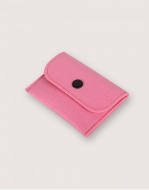 |預購|長方形羊毛氈零錢袋-粉色