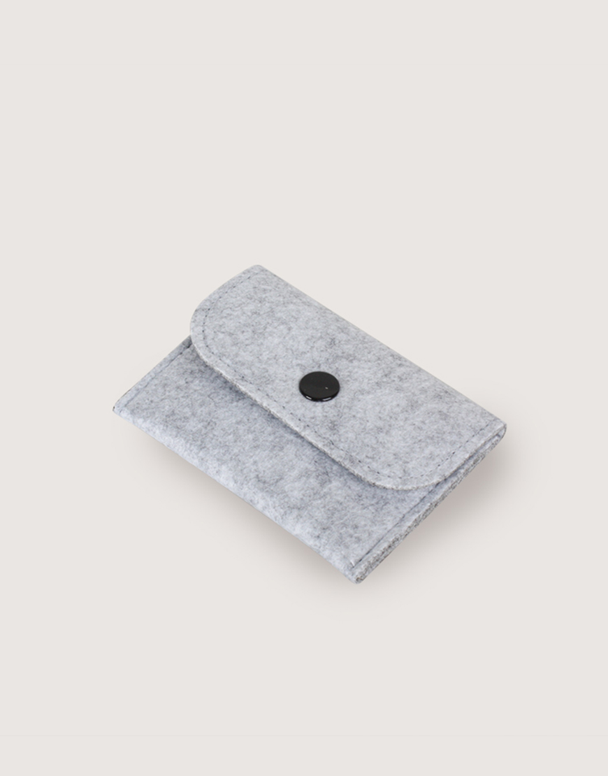|預購|長方形羊毛氈零錢袋-灰色