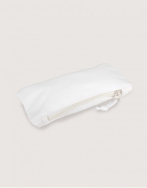 |預購|帆布拉鍊大筆袋-白色