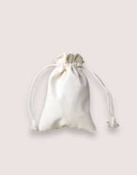 中帆布荷葉邊束口收納袋-小