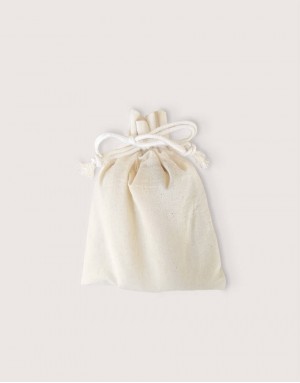 棉布荷葉邊束口收納袋 棉布荷葉邊束口收納袋