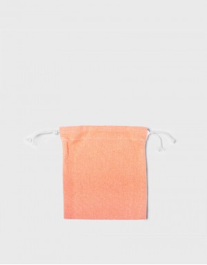 多色帆布束口收納袋-小號-橘色 多色帆布束口收納袋-小號-橘色