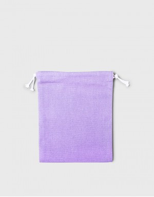 多色帆布束口收納袋-中號-紫色 多色帆布束口收納袋-中號-紫色