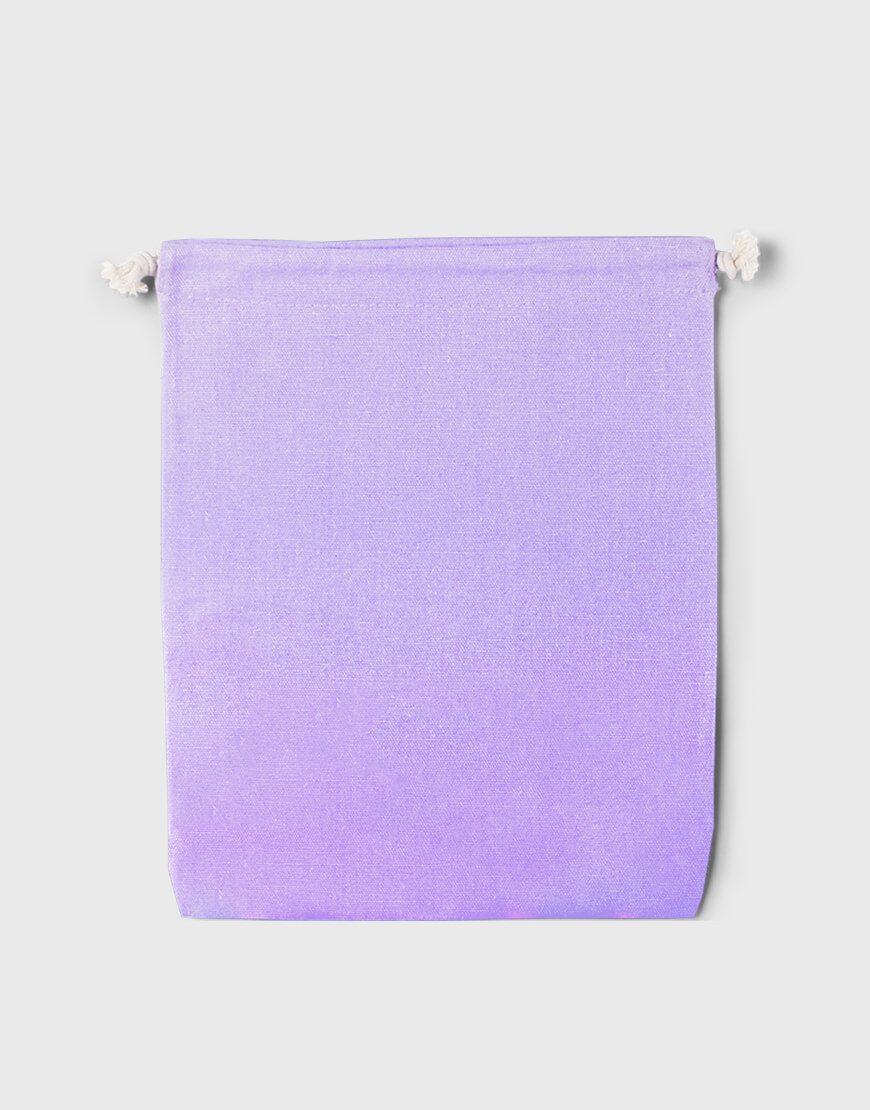 多色帆布束口收納袋 - 紫色