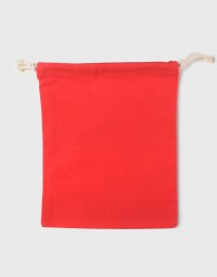 多色帆布束口收納袋-紅色