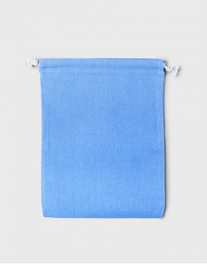|預購| 多色帆布束口收納袋-淺藍色
