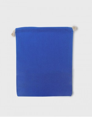 多色帆布束口收納袋-大號-深藍色 多色帆布束口收納袋-大號-深藍色