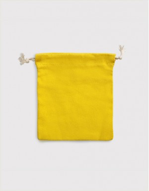 多色帆布束口收納袋-小號-黃色 多色帆布束口收納袋-小號-黃色