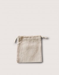 棉麻布束口收納袋-小