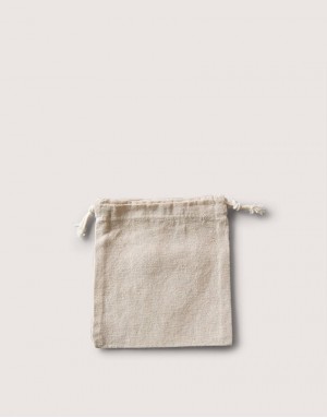 棉麻布束口收納袋-小