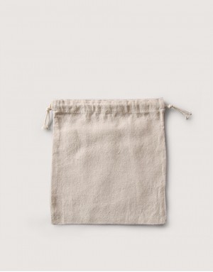 棉麻布束口收納袋-中 棉麻布束口收納袋-中