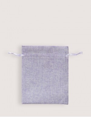 |預購|仿亞麻中號束口袋-紫色