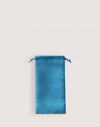 仿麂皮絨布束口袋-天藍色