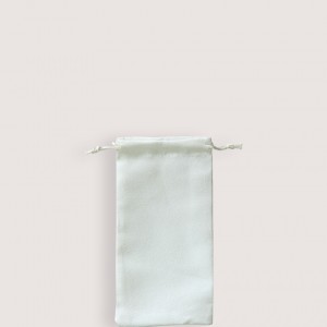 |缺貨|仿麂皮絨布束口袋-白色 |缺貨|仿麂皮絨布束口袋-白色