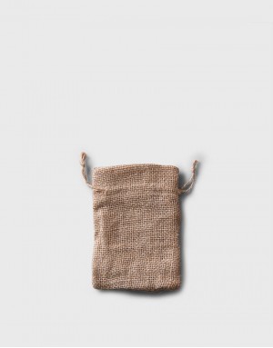 黃粗麻布束口袋-小 黃粗麻布束口袋-小