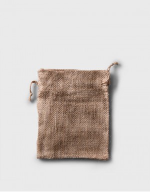 黃粗麻布束口袋-中 黃粗麻布束口袋-中
