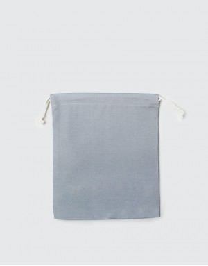 |預購|多色帆布束口收納袋-中號-灰色