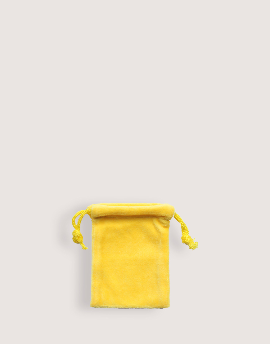 |預購|天鵝絨束口袋-黃色