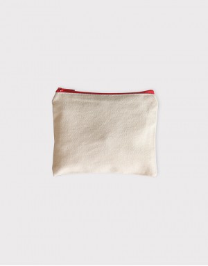 帆布零錢包-紅色