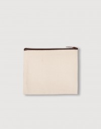 帆布零錢包-咖啡色