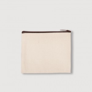 帆布零錢包-咖啡色